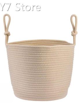 INS Woven Cotton Basket Organizer Household Debris Storage B