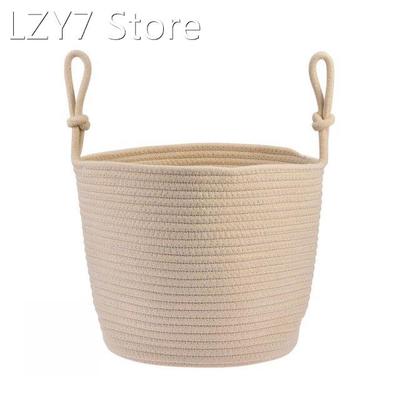 INS Woven Cotton Basket Organizer Household Debris Storage B