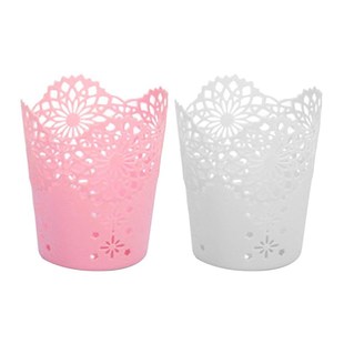 2Pcs Pen Holder Round Plastic Brush Pencil Storage Organiser