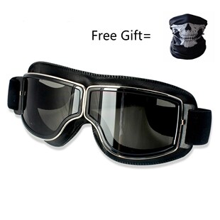 motorcycle goggles PU leaher  mask glasses skiing snow men w