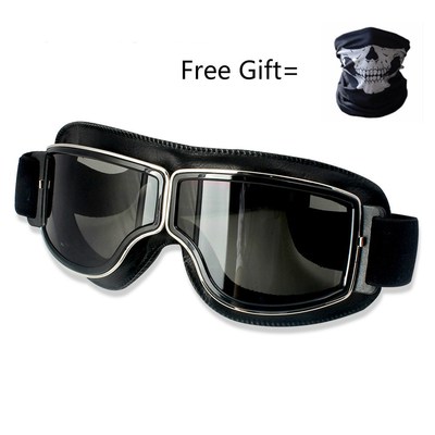 motorcycle goggles PU leaher  mask glasses skiing snow men w
