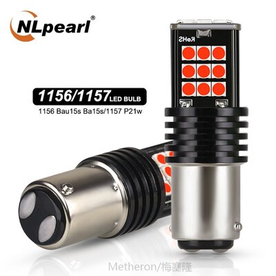 NLpearl 2x Signal Lamp P21w Led Ba15s 1156 Py21w Bau15s Bulb