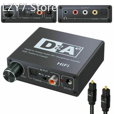 Digital to Analog Audio Converter Optical Fiber to Slink Coa