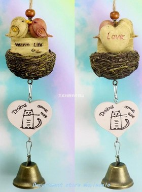 Hot Sale Cute Birds Wind Chimes Bell Garden Outdoor Yard Hom