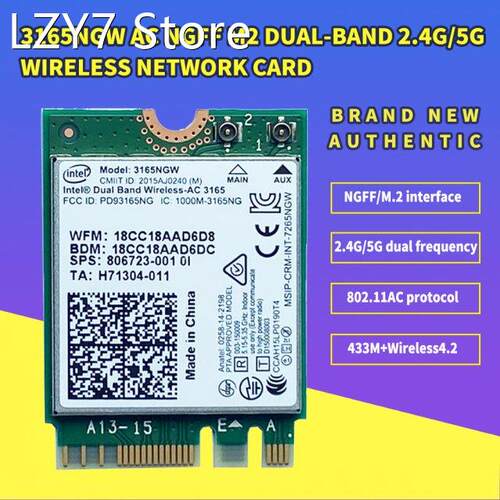 3165NGW AC NGFF M.2 Dual Band 2.4G/5G Network Card Wireless