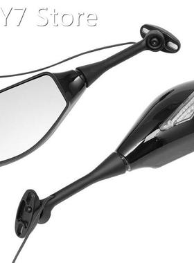 Motorcycle Handlebar End Mirror With LED Rearview Mirror Acc