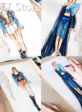 4PCS Pro Artist Fashion Design Template Ruler Set Clothing D