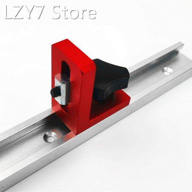 fixed t-slot miter chute backing connector track stop locato