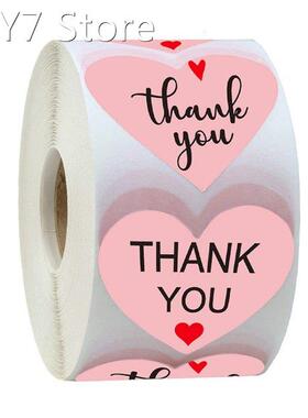 Pink Thank You Stickers Seal Labels For Scrapbooking Paper S