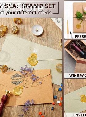 1 Set Sealing Wax set Seal beans Stamp Beads for vintage cra