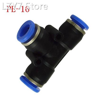 5pcs PE-16, Pneumatic fittings 16mm tee fitting , push in qu