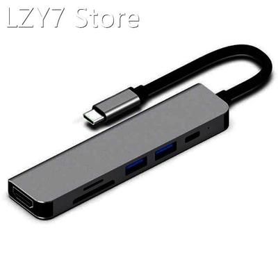 USB HUB C HUB Adapter 6 In 1 USB C To USB 3.0 HDMI-Compatibl