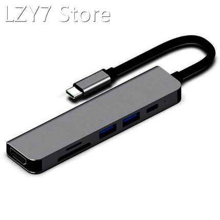USB HUB C HUB Adapter 6 In 1 USB C To USB 3.0 HDMI-Compatibl