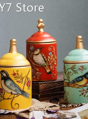 Ceramic Tea Caddy Kitchen Canister Jars Storage Bottles Retr