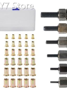 36PCS Pneumatic Rivet Tool Iron Nut Thread Pull Head Rivetin