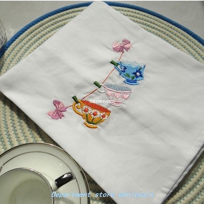 Cotton Plain Tea Towel Glass Concise Upscale Table Napkin Ha