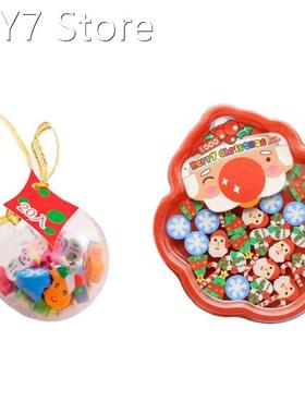 36Pcs/Pack Creative Christmas Eraser Small Eraser Decompress