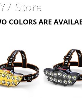 Head Lamp for Hiking Running Camping Night Work Adjustable W