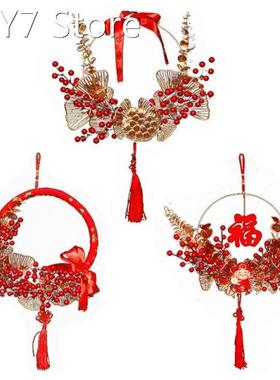 Chinese Style Wedding Background Wreath Photography Props Ha