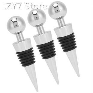 Kitchen Accessories Wine Bottle Stopper Silver Round Head B
