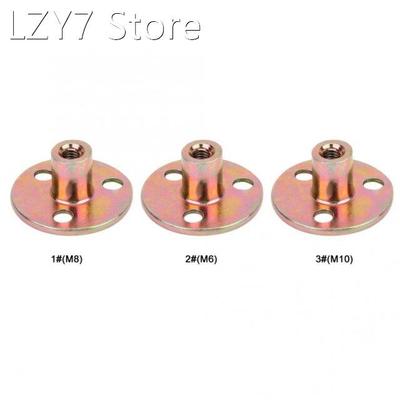 5Pcs M6/M8/M10 T Nut Flange 3 Hole Galvanized Iron Furniture