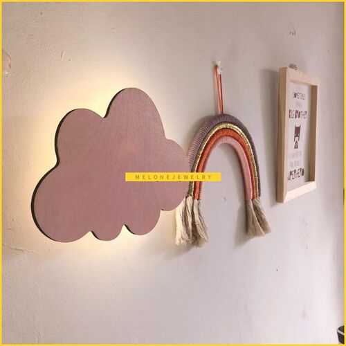Creative LED Wooden Cloud Wall Lamp Simple Safe Kids toon Be