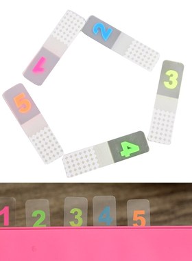 Cute Colored 1-5 Number Memo Pad Lovely Sticky Paper Note Sc