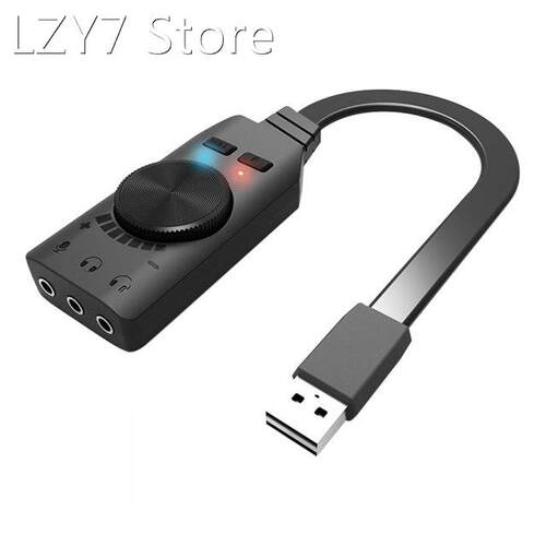 2021 New GS3 Virtual 7.1 Channel Sound Card Converter Adapte