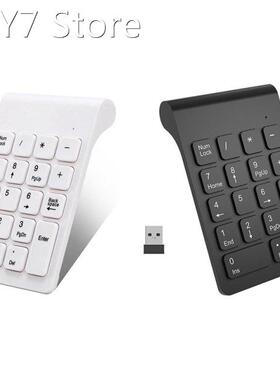 2 Pcs Wireless 2.4Ghz 18 Keys Number Pad Numeric Keypad Keyb