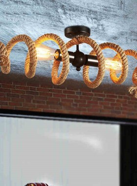 American LOFT Vintage Hemp Rope Pendant Lights E27 Edison Wa