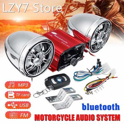 Motorcycle bluetooth Audio Radio Stereo Sound System 2 Ampli