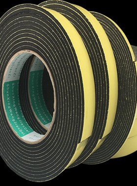 Rubber-Tape Sponge Foam Strong-Adhesion Black EVA 1-2-3mm-Th