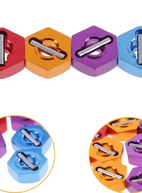 4PCs/set NeW AlumiNum RC WHeel Hex Nut WitH PiNs DRive Hubs