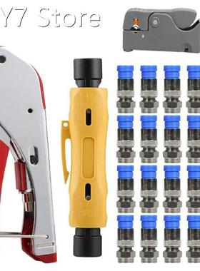 Coax Cable Crimper Coaxial Rg6 Compression Tool Kit with 20P