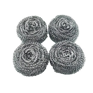 4pcs Stainless Steel Kitchen Sponge  Washing Dishes Scrubber