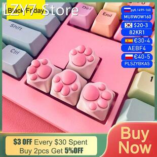 2021 Cute Cartoon ABS Silicone Keycap For Kitty Paw Artisan