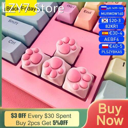 2021 Cute Cartoon ABS Silicone Keycap For Kitty Paw Artisan