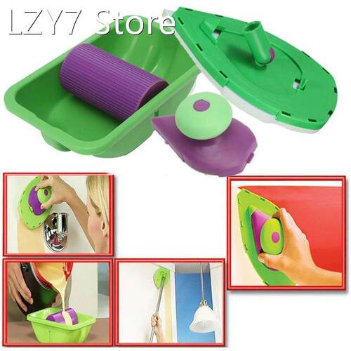 Home Wall Decorate Painting Roller Tray Brush Household Deco