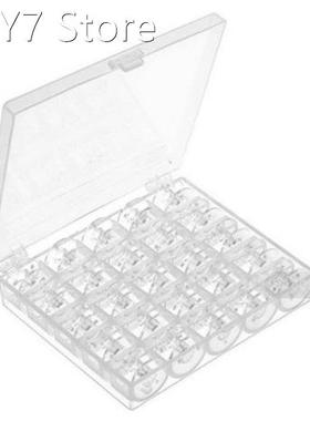 125 Pieces Clear Plastic Sewing Machine Bobbins with 5 Stora