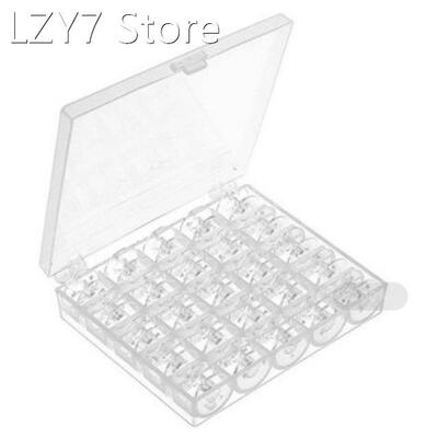125 Pieces Clear Plastic Sewing Machine Bobbins with 5 Stora