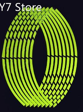Automobile And Motorcycle Wheel Stickers Pvc Fluorescent Gre