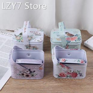 1Pc Vintage Metal Box Small Suitcase Tin Candy Gift Box Cook