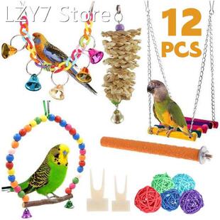 Bird Cage Toys for Parrots Wooden Bird Parrot Perches Cage T