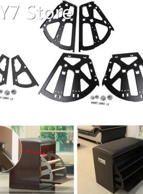 1 Pair Shoes Cabinet Hinges Flip Frame Hidden Movable Turnin