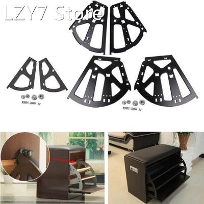 1 Pair Shoes Cabinet Hinges Flip Frame Hidden Movable Turnin