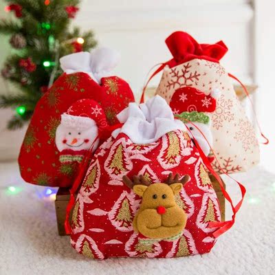 Christmas gift  old man Snowman portable bag  decorations