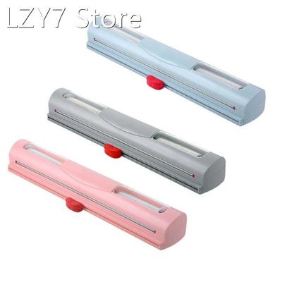 Food Plastic Wrap Dispenser Cling Film Storage Cutting Box M