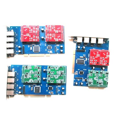 Asterisk 4 Port FXO FXS PCI Card for Voip IP PBX Digium TDM4