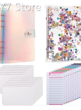 2 Pack A6 PVC Budget Binder Cover 6 Ring PVC Notebook Cover