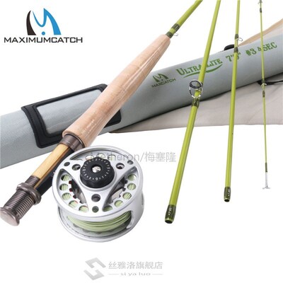 1/2/3WT 6/6.6/7/7.6FT Fly Rod Combo Medium-Fast Fly Fishing